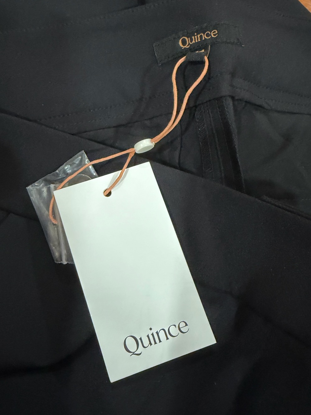NWT Quince Black Nylon & Spandex Scuba Slim Ankle Pants Sz. 14 - Picture 8 of 8